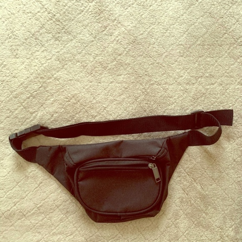Black Waist Fanny Pack‎ 2 compartments
